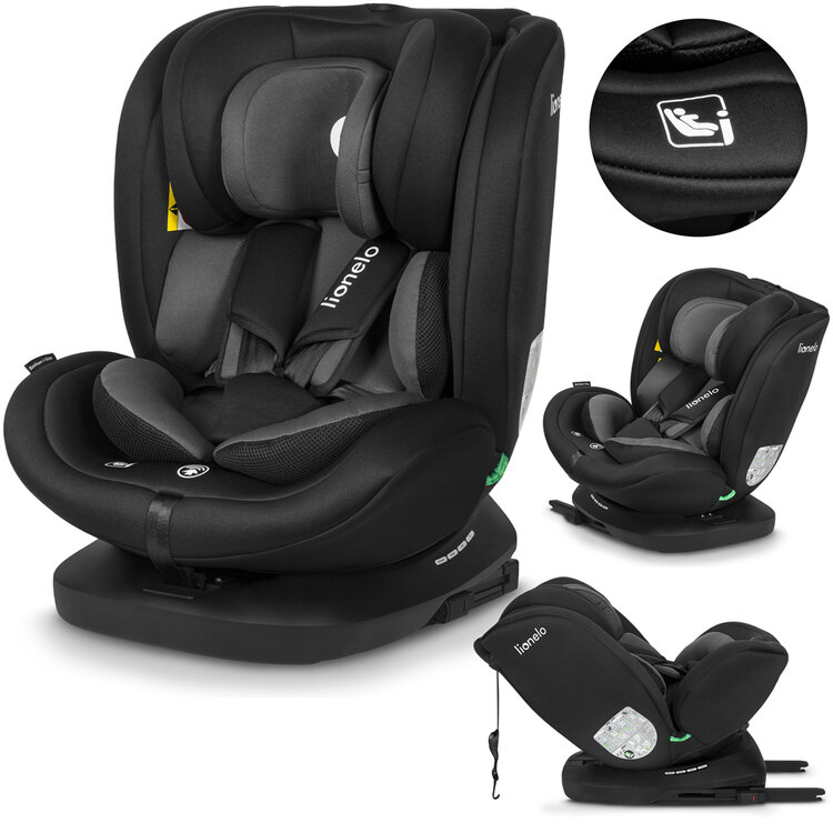 LIONELO Autosedačka Bastiaan i-Size (40-150 cm) Black Grey LIONELO