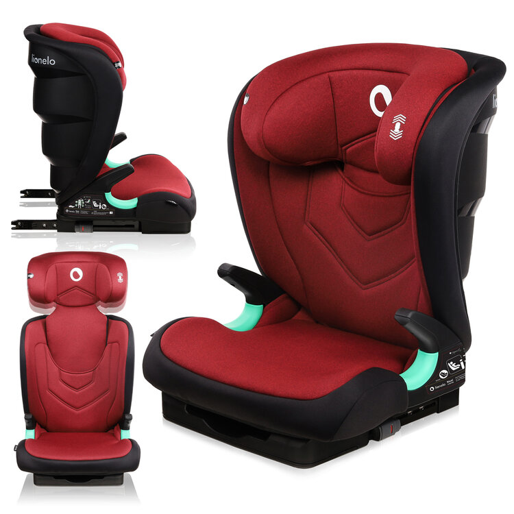 LIONELO Autosedačka Neal i-Size (100-150 cm) Red Burgundy LIONELO