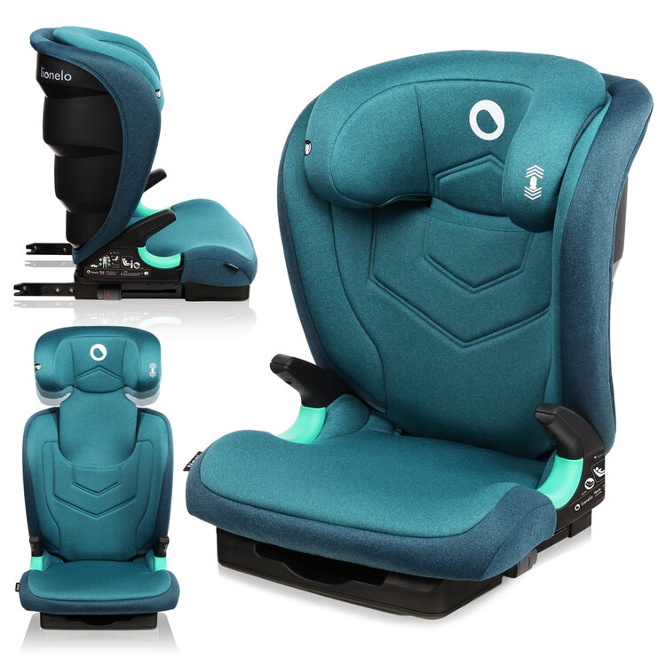 LIONELO Autosedačka Neal i-Size (100-150 cm) Green Turquoise LIONELO