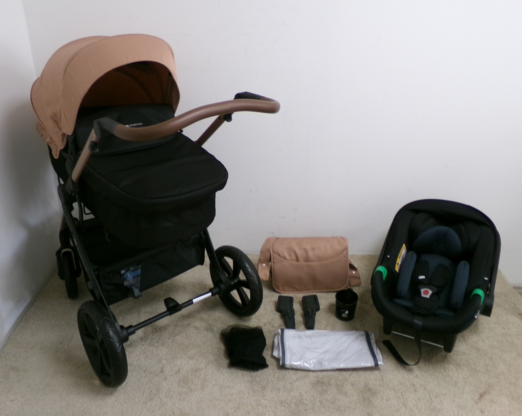 KINDERKRAFT Kočárek kombinovaný Moov 2 3v1 Sand Beige - pěnová kola Kinderkraft