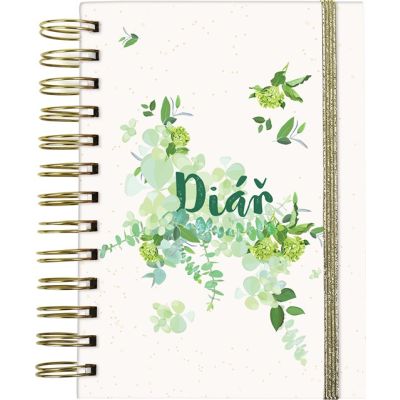 Zelený nedatovaný diář Albi Albi