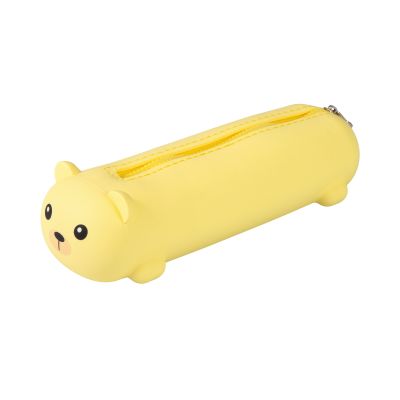 Silikonový penál - Žlutý medvěd Albi Albi