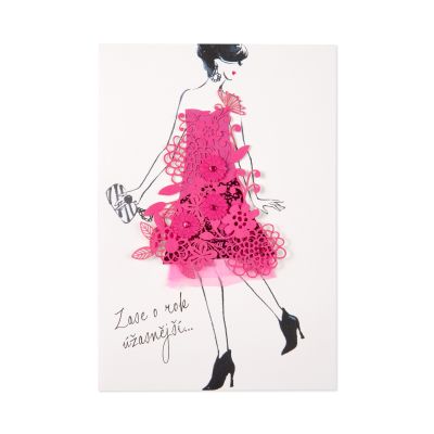 Luxusní narozeninové přání - Květinové šaty Albi Albi