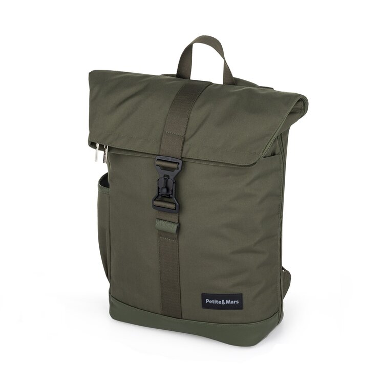 PETITE&MARS Batoh přebalovací na kočárek Jackob Military Green Petite&Mars