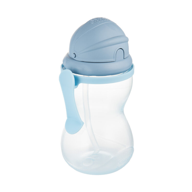CANPOL BABIES Láhev sportovní se silikonovým brčkem 370ml 12m+ modrá Canpol Babies