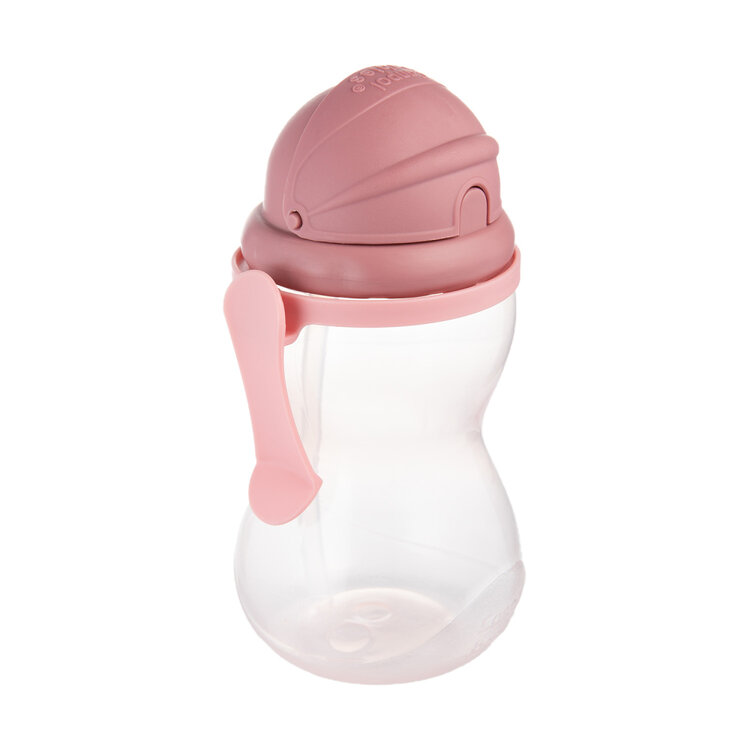 CANPOL BABIES Láhev sportovní se silikonovým brčkem 370ml 12m+ růžová Canpol Babies