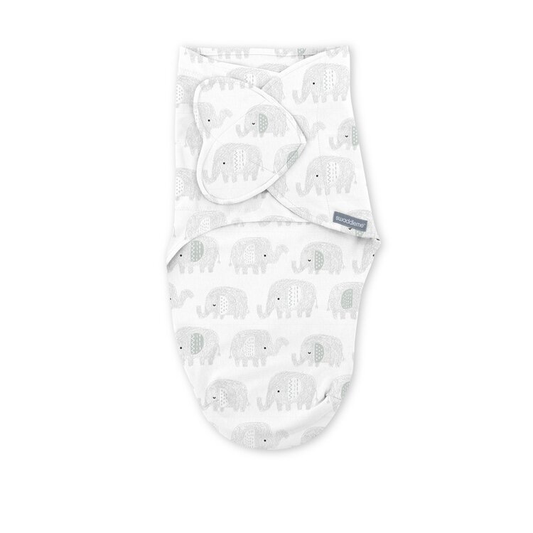INGENUITY Zavinovačka SwaddleMe™ Ulitka bavlna 1 TOG 0-3m Elephant Ingenuity