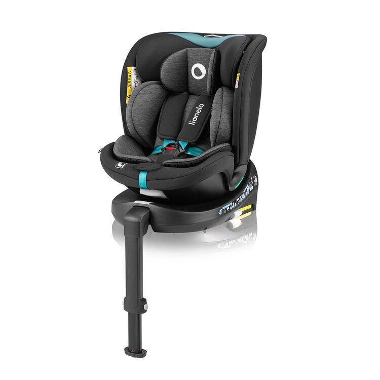 LIONELO Autosedačka Navy i-Size (40-150 cm) Black Turquoise LIONELO