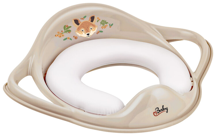 MALTEX Redukce na WC s úchyty měkká The Nature Buddies Liška - Beige Maltex