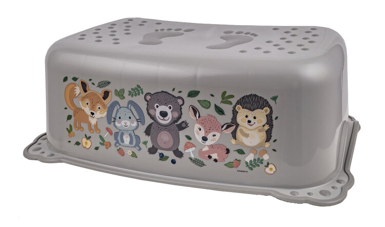 MALTEX Stupínek protiskluzový The Nature Buddies Medvěd- Grey Maltex