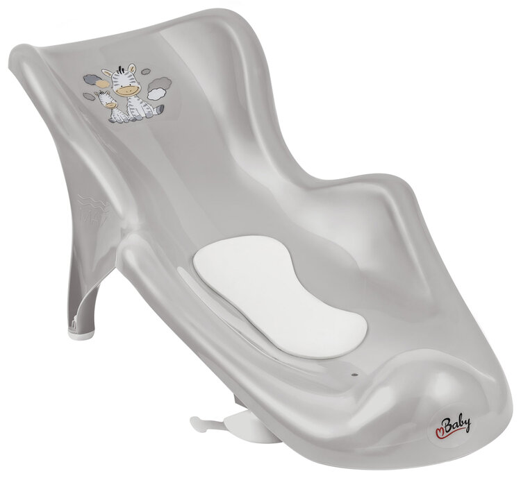 MALTEX Lehátko do vany s protiskluzovou podložkou Zebra - Grey Maltex