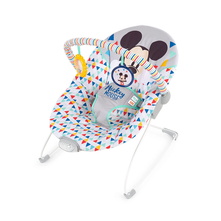 BRIGHT STARTS Lehátko vibrující MICKEY MOUSE Happy Triangles™ 0m+ do 9kg Bright Starts