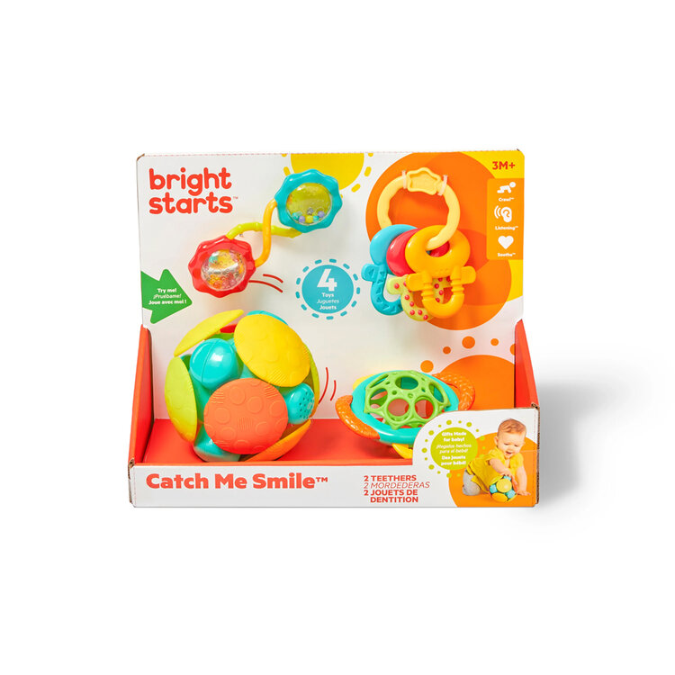 BRIGHT STARTS Hračka multisenzorická set Catch Me Smile™  4ks 3m+ Bright Starts