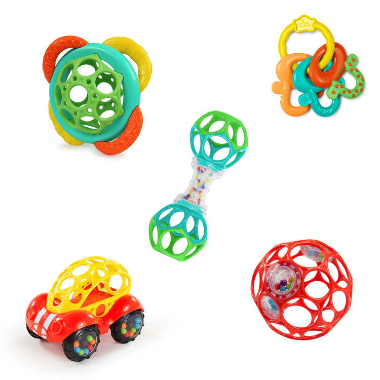 BRIGHT STARTS Hračka Oball set Soothers & Shakers™ 5ks 0m+ Bright Starts