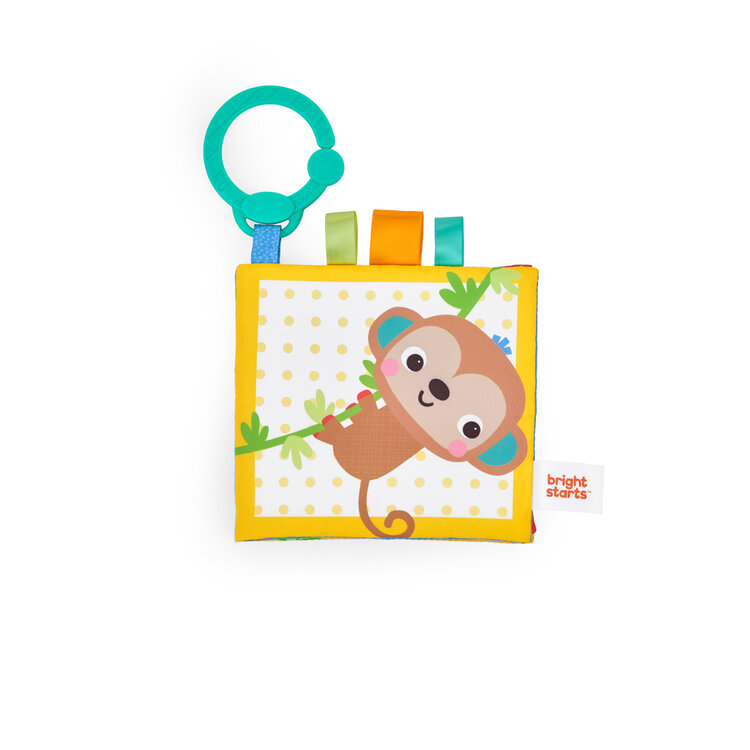 BRIGHT STARTS Knížka senzorická na C kroužku Safari Buddies™ 0m+ Bright Starts