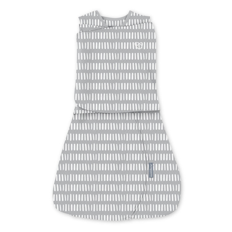 INGENUITY Zavinovačka bavlněná ulitka konvertibilní s volným rukávem TOG 1 SwaddleMe™ Grey 3m+ Ingenuity
