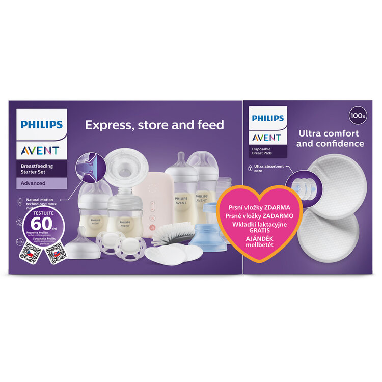Philips AVENT Odsávačka mateřského mléka elektrická sada SCD340/31+Dárek Philips Avent