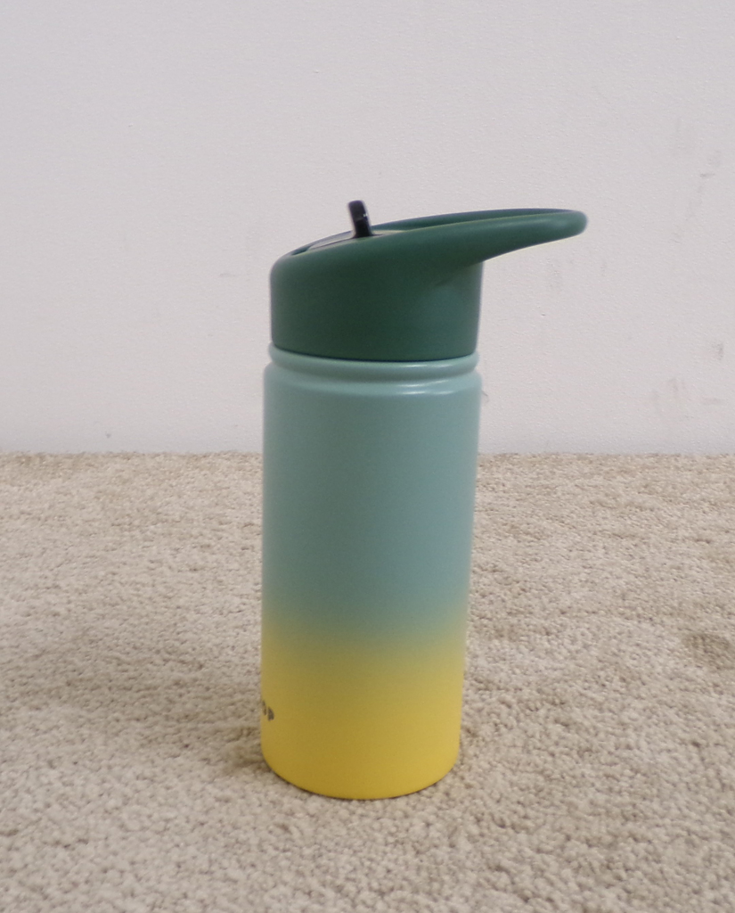 SKIP HOP Láhev s brčkem nerezová Wander - ombré green