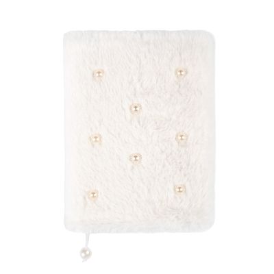 Plyšový blok - Bílé perličky Albi Albi