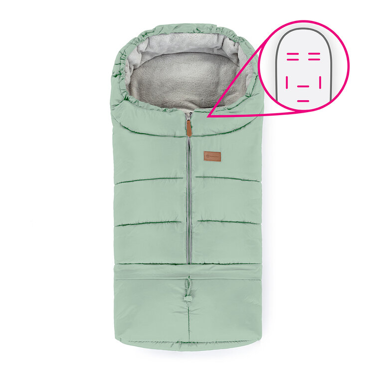 PETITE&MARS Fusak nastavitelný 3v1 Jibot Horizontal Pale Eucalypt Petite&Mars