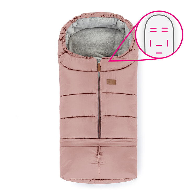 PETITE&MARS Fusak nastavitelný 3v1 Jibot Horizontal Dusty Pink Petite&Mars