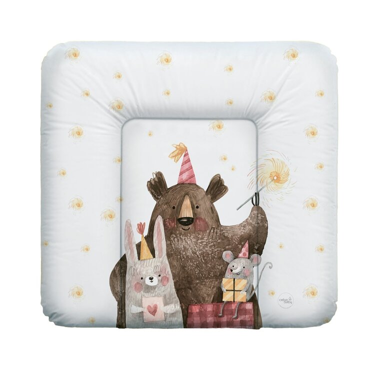 CEBA BABY Podložka přebalovací měkká střední (75x72) Basic Celebration Ceba
