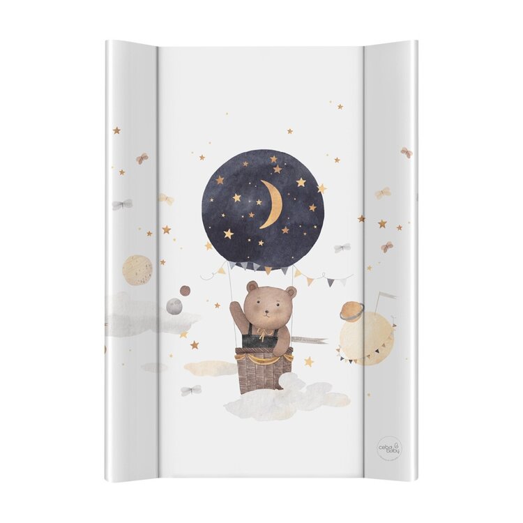 CEBA BABY Podložka přebalovací 2-hranná měkká (50x70) Basic Cosmic Bear Ceba
