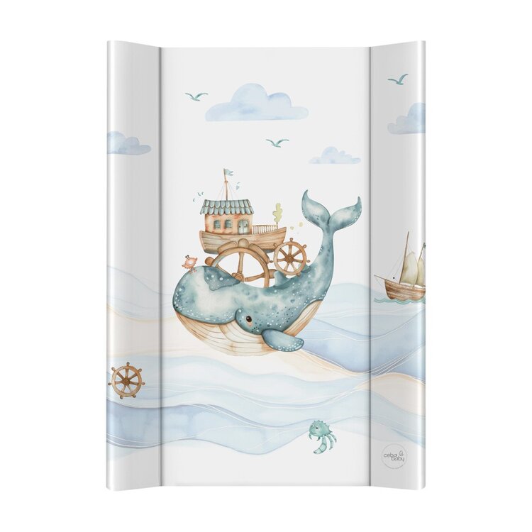 CEBA BABY Podložka přebalovací 2-hranná s pevnou deskou (50x70) Ultra Light Ocean Adventure Ceba