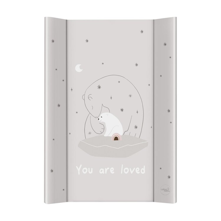 CEBA BABY Podložka přebalovací 2-hranná s pevnou deskou (50x70) Basic Polar Bears Ceba