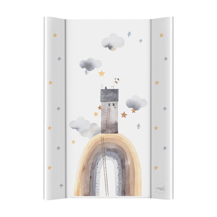 CEBA BABY Podložka přebalovací 2-hranná měkká (50x70) Basic Rainbow Home Ceba