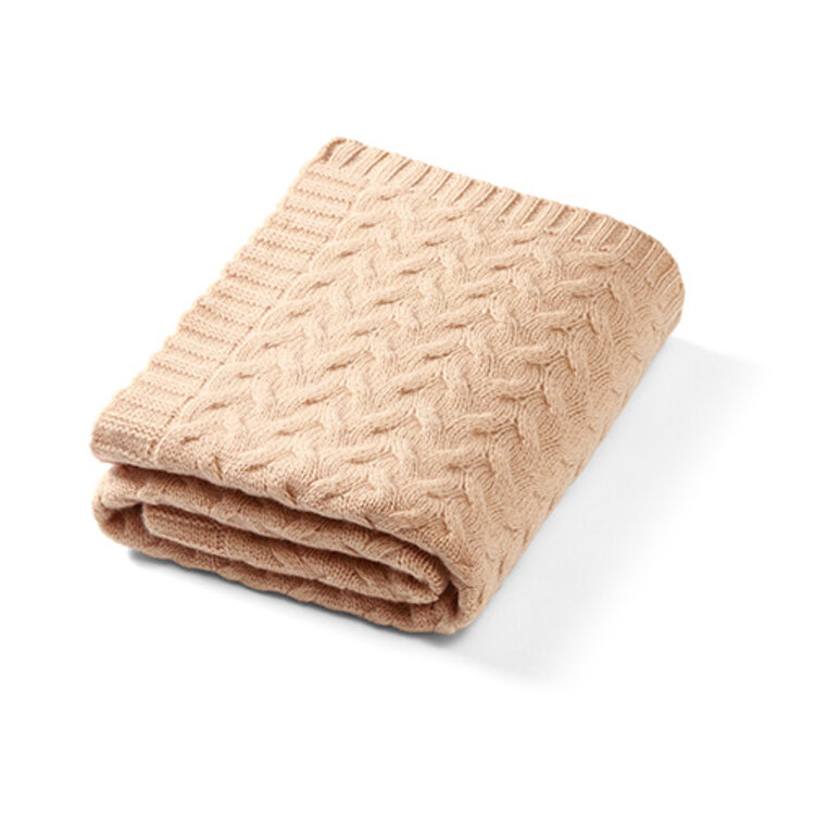 BABYONO Deka z merino vlny 75 x 100 cm dark beige 0m+ BabyOno