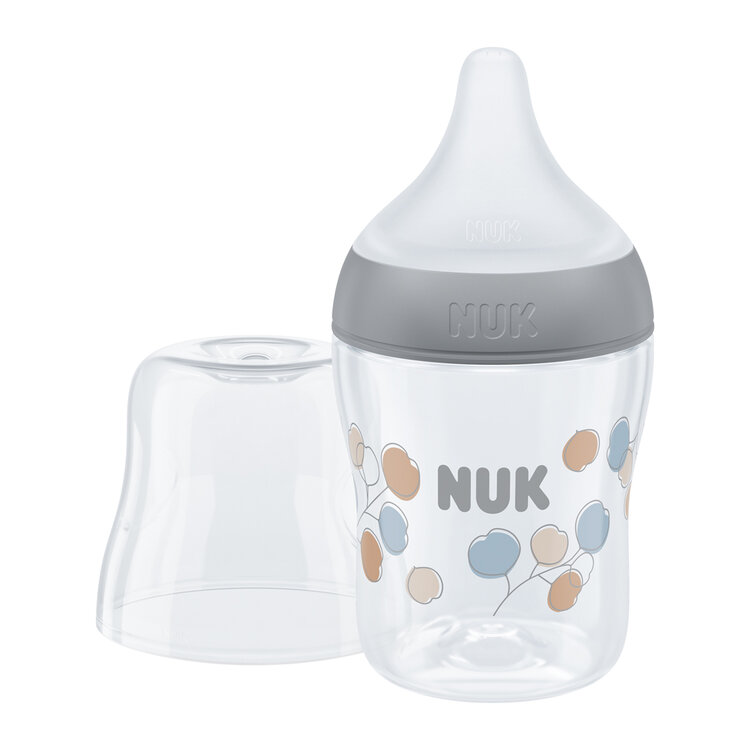 NUK Láhev kojenecká s kontrolou teploty Perfect Match 150 ml šedá Nuk