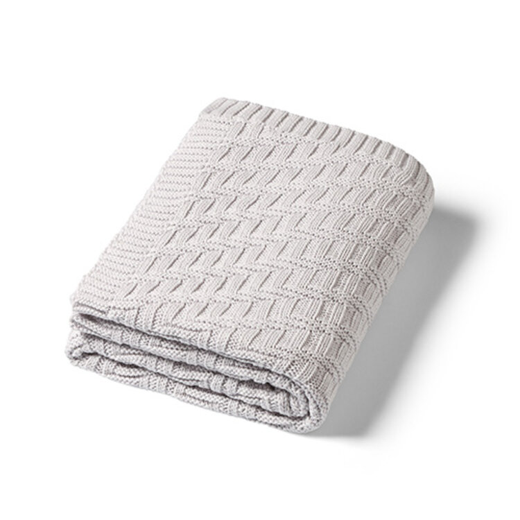 BABYONO Deka z organické bavlny pletená 75 x 100 cm grey 0m+ BabyOno