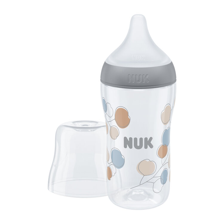 NUK Láhev kojenecká s kontrolou teploty Perfect Match 260 ml šedá Nuk