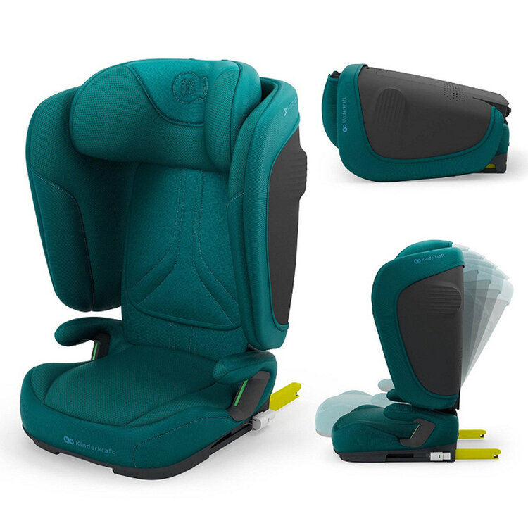 KINDERKRAFT Autosedačka skládací Unity 2 I-Size (100-150 cm) Green Kinderkraft