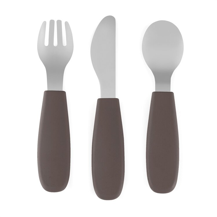 PETITE&MARS Sada příborů s nerezové oceli Take&Match Bitter Cocoa 12m+ Petite&Mars