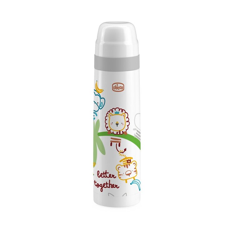 CHICCO Termoska bílá s obrázky mix designů 500 ml Chicco