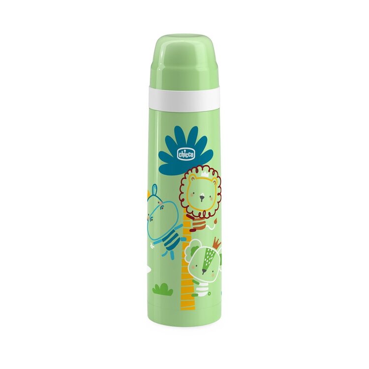 CHICCO Termoska zelená s obrázky 500 ml Chicco