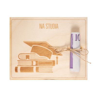 Dřevěné přání na peníze - Na studia Albi Albi