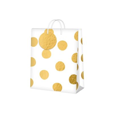 Dárková taška malá - Zlaté puntíky (17