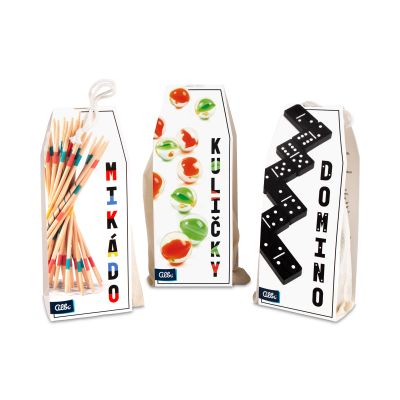 Výhodné balení - Hry v pytlíku: Domino + Kuličky + Mikádo Albi Albi