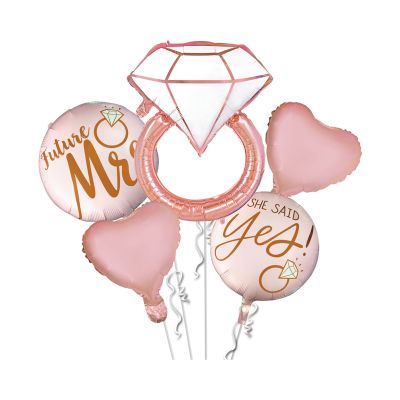 Balónky fóliové Rozlučka se svobodou rose gold 5 ks Albi Albi