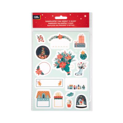 Samolepky na dárky 3 ks - Mintové Vánoce Albi Albi