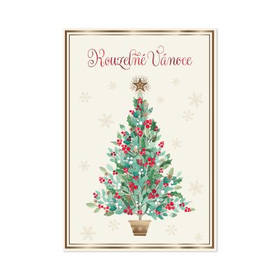 Vánoční přání - Ozdobený stromeček Albi Albi