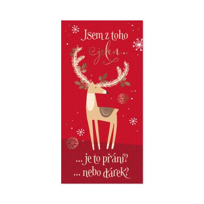 Vánoční obálka na peníze - Jsem z toho jelen Albi Albi