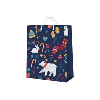 Dárková taška malá - Medvěd a zimní doplňky (17