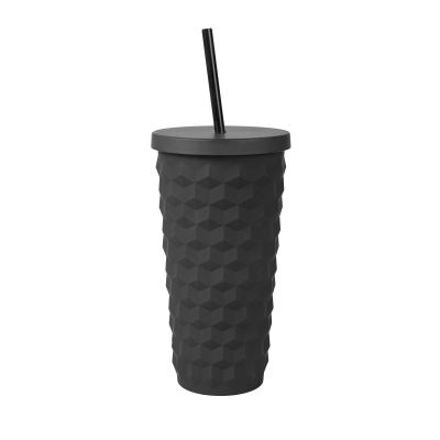 Černý 3D tumbler s brčkem Albi Albi