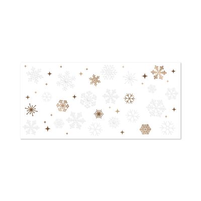 Vánoční obálka na peníze - Bílo zlaté vločky Albi Albi