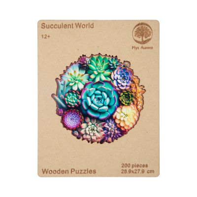3D dřevěné puzzle - Sukulenty Albi Albi