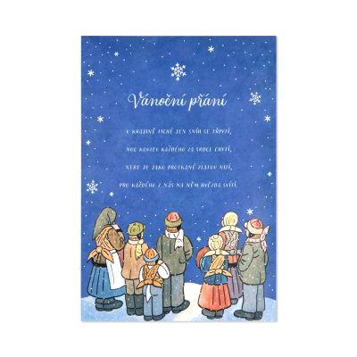 Pop-up hrací a svítící vánoční přání Josef Lada - Koledníci Albi Albi